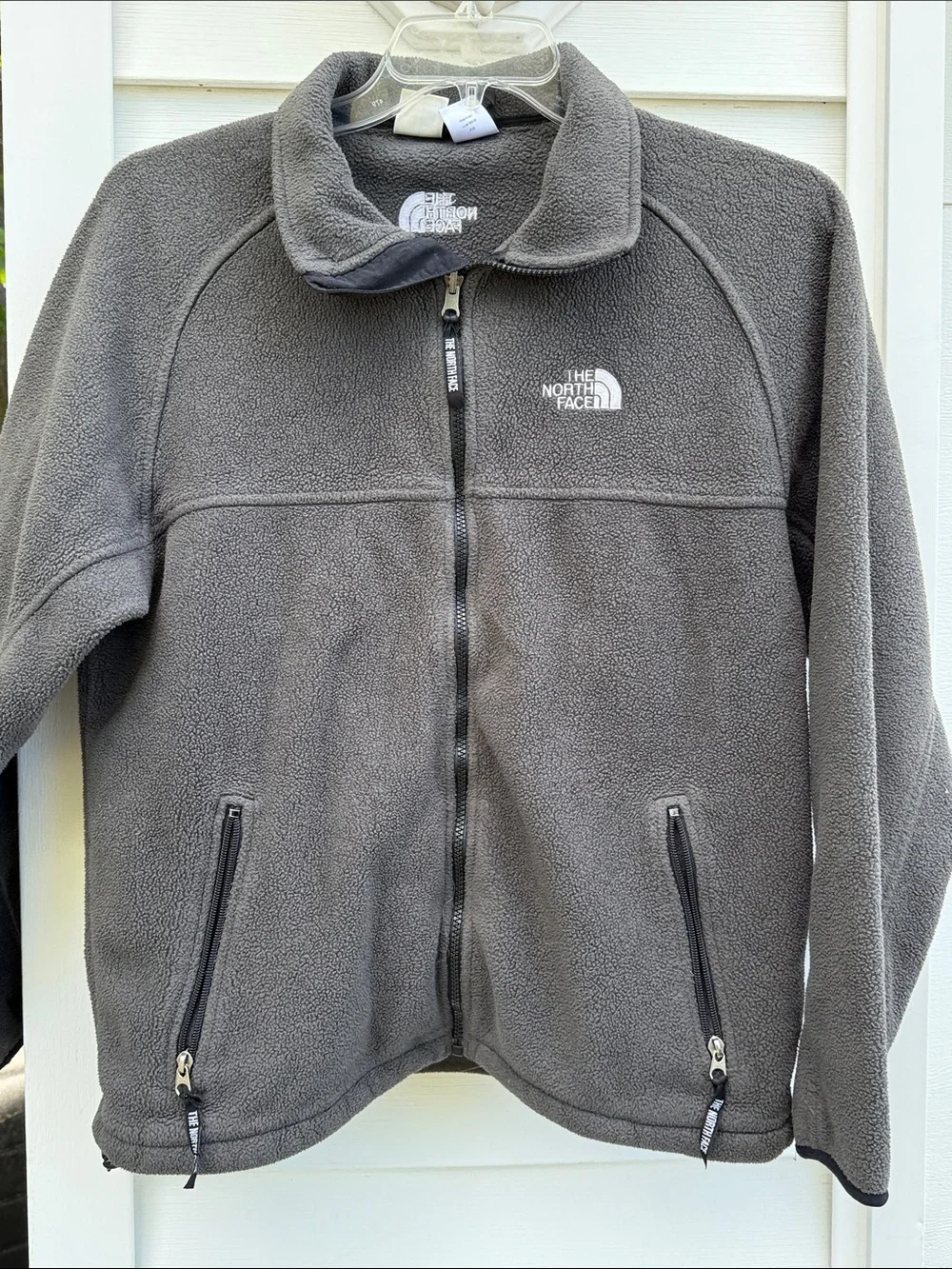The North Face Grey Full Zip Fleece Jacket Sweatshirt Men’s size Medium